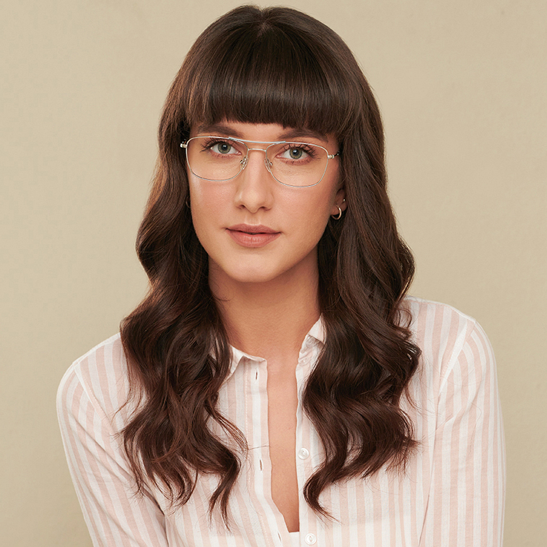 John Jacobs Online Silver Full Rim Square left side