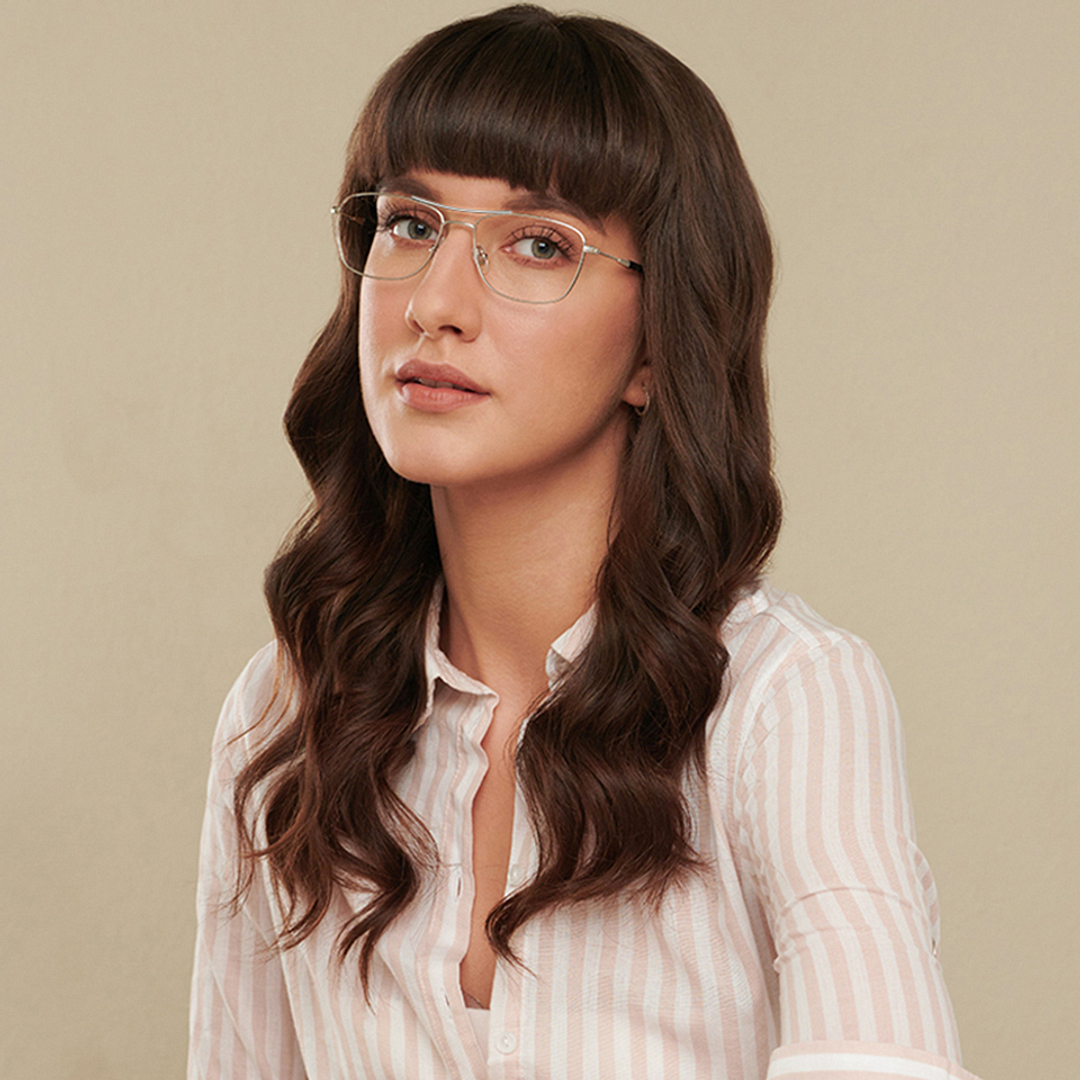 John Jacobs Online Silver Full Rim Square right side