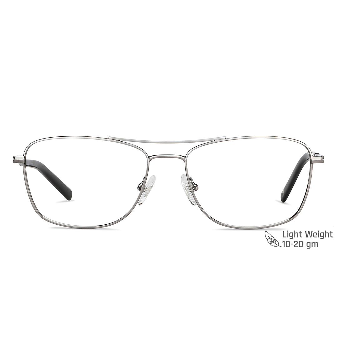 John Jacobs Online Silver Full Rim Square right side