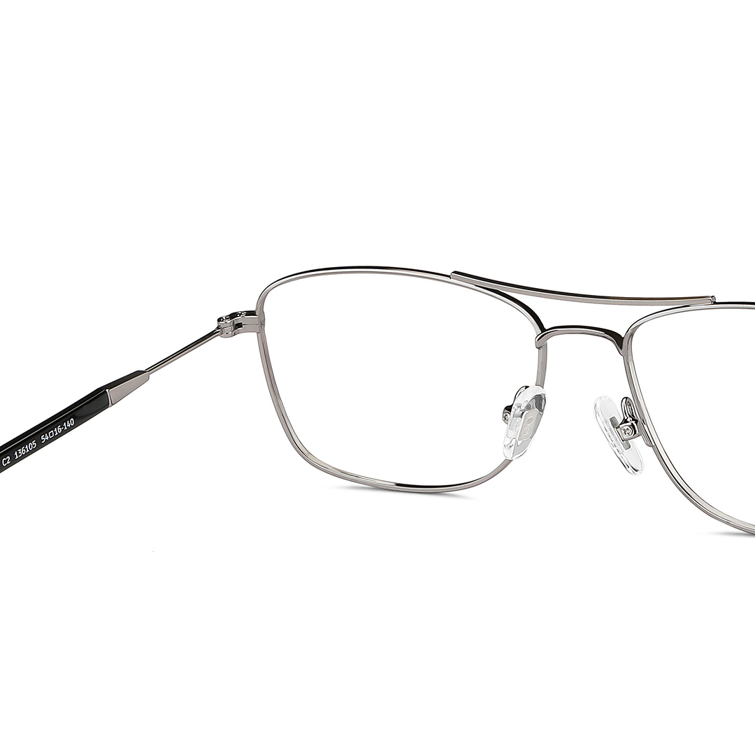 John Jacobs Online Silver Full Rim Square right side