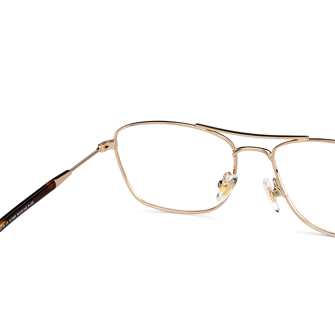 John Jacobs Online Gold Full Rim Square right side