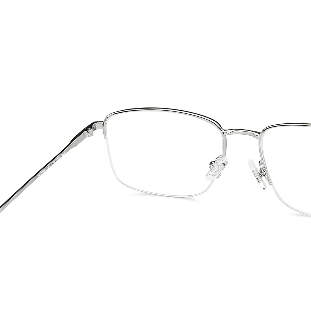 John Jacobs Online Silver Half Rim Square right side