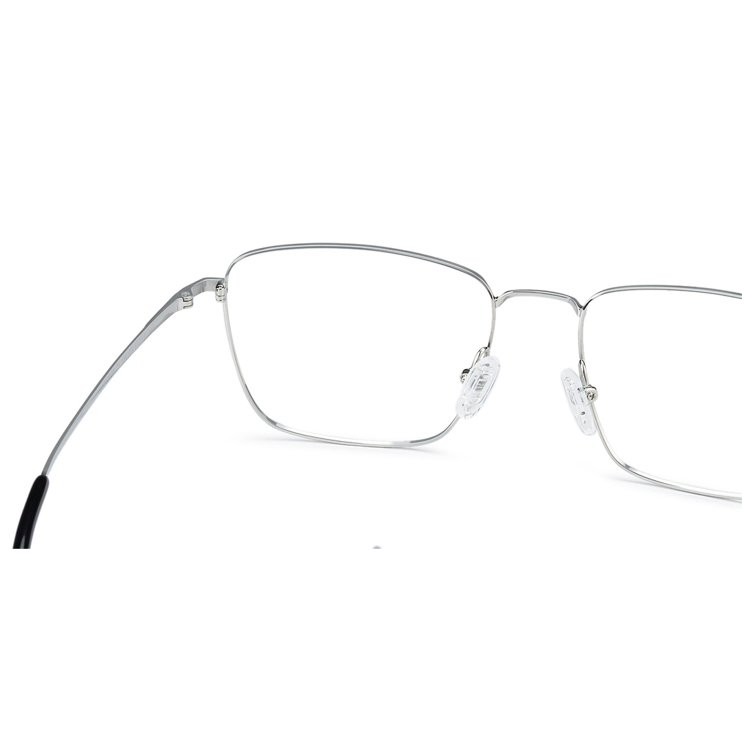 John Jacobs Silver Full Rim Square left side