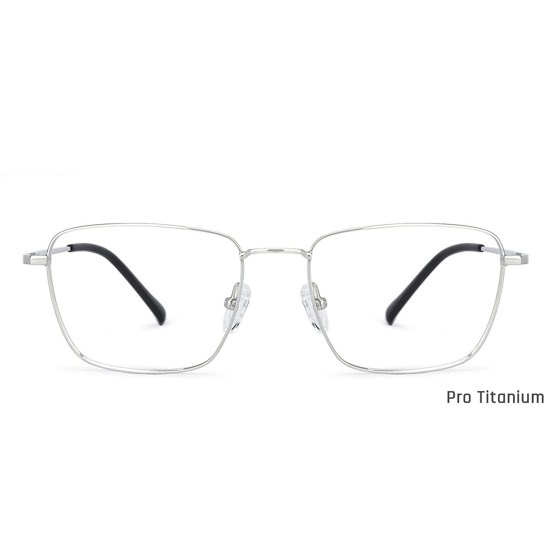 John Jacobs Silver Full Rim Square left side