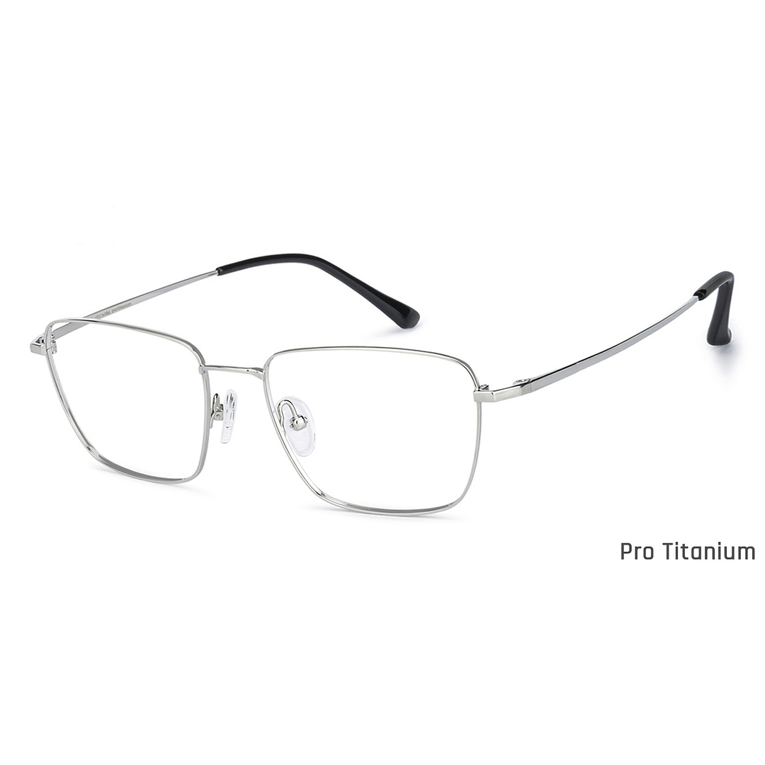 John Jacobs Silver Full Rim Square right side