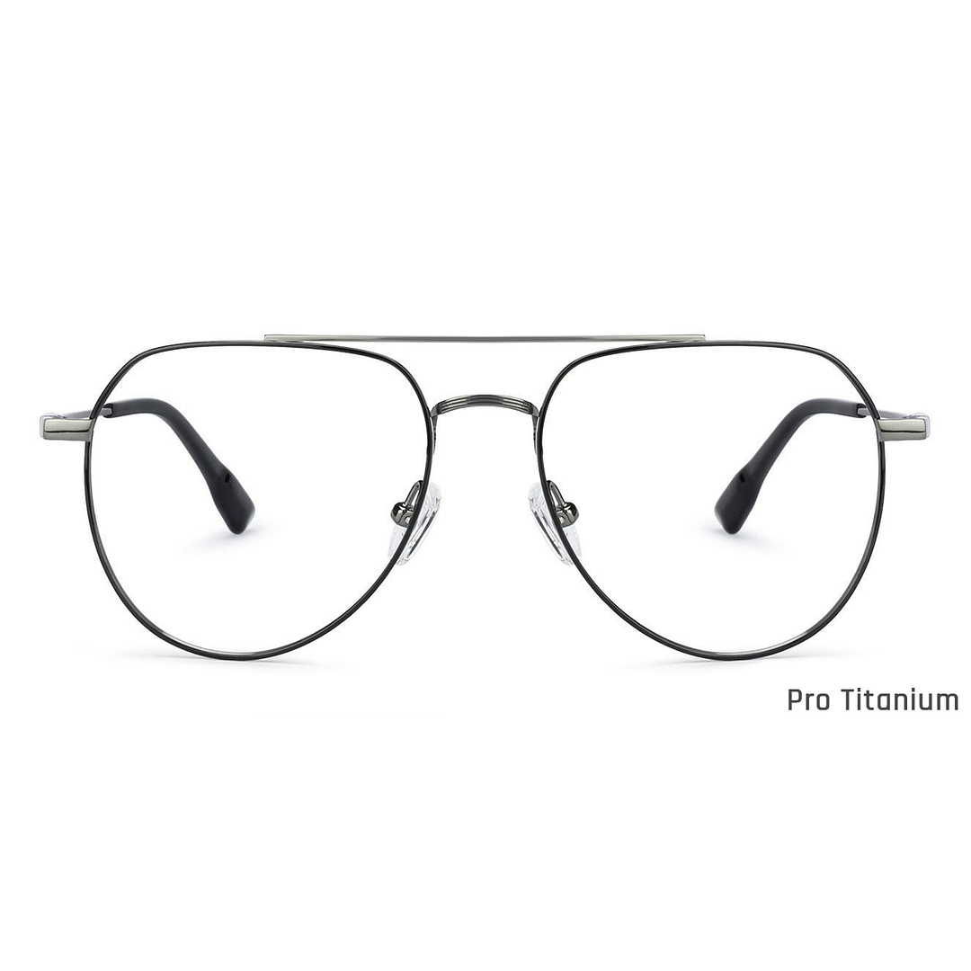 John Jacobs Dark Gray Full Rim Aviator left side