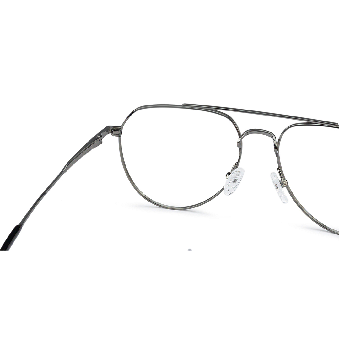 John Jacobs Dark Gray Full Rim Aviator left side