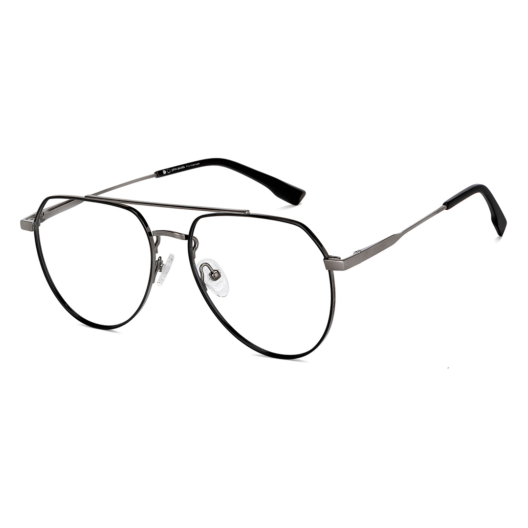 John Jacobs Online Black Full Rim Aviator right side