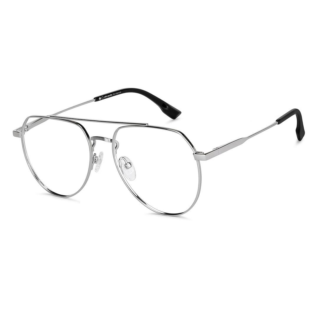 John Jacobs Online Silver Full Rim Aviator right side