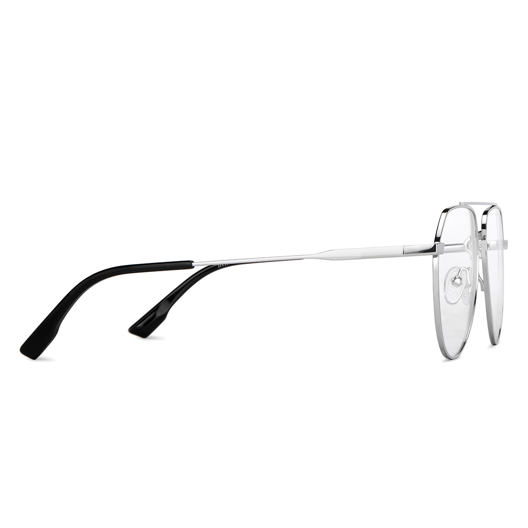 John Jacobs Online Silver Full Rim Aviator left side