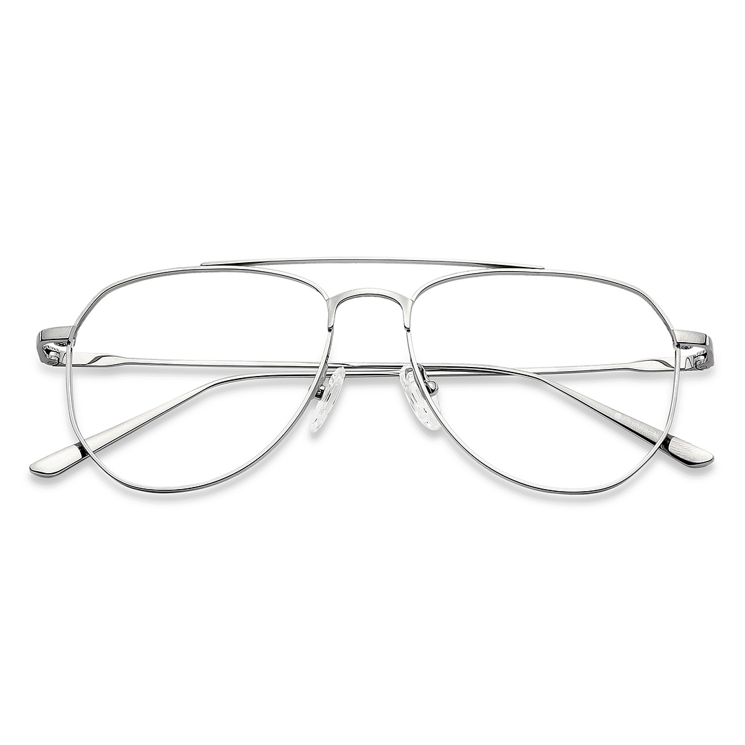 John Jacobs Online Silver Full Rim Aviator left side