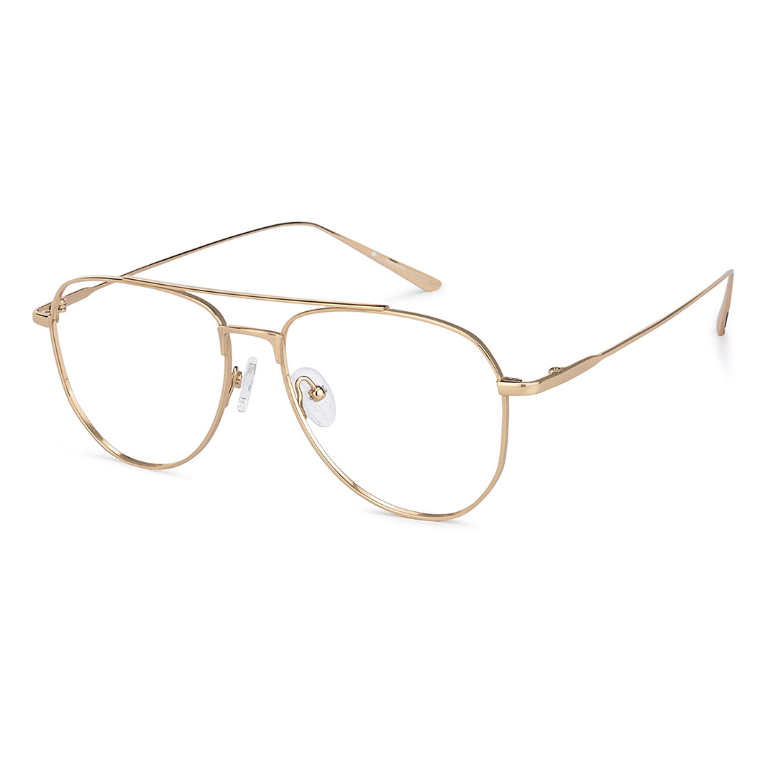 John Jacobs Online Rose Gold Full Rim Aviator left side