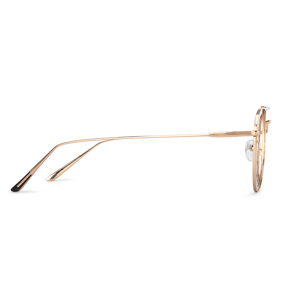 John Jacobs Online Rose Gold Full Rim Aviator left side