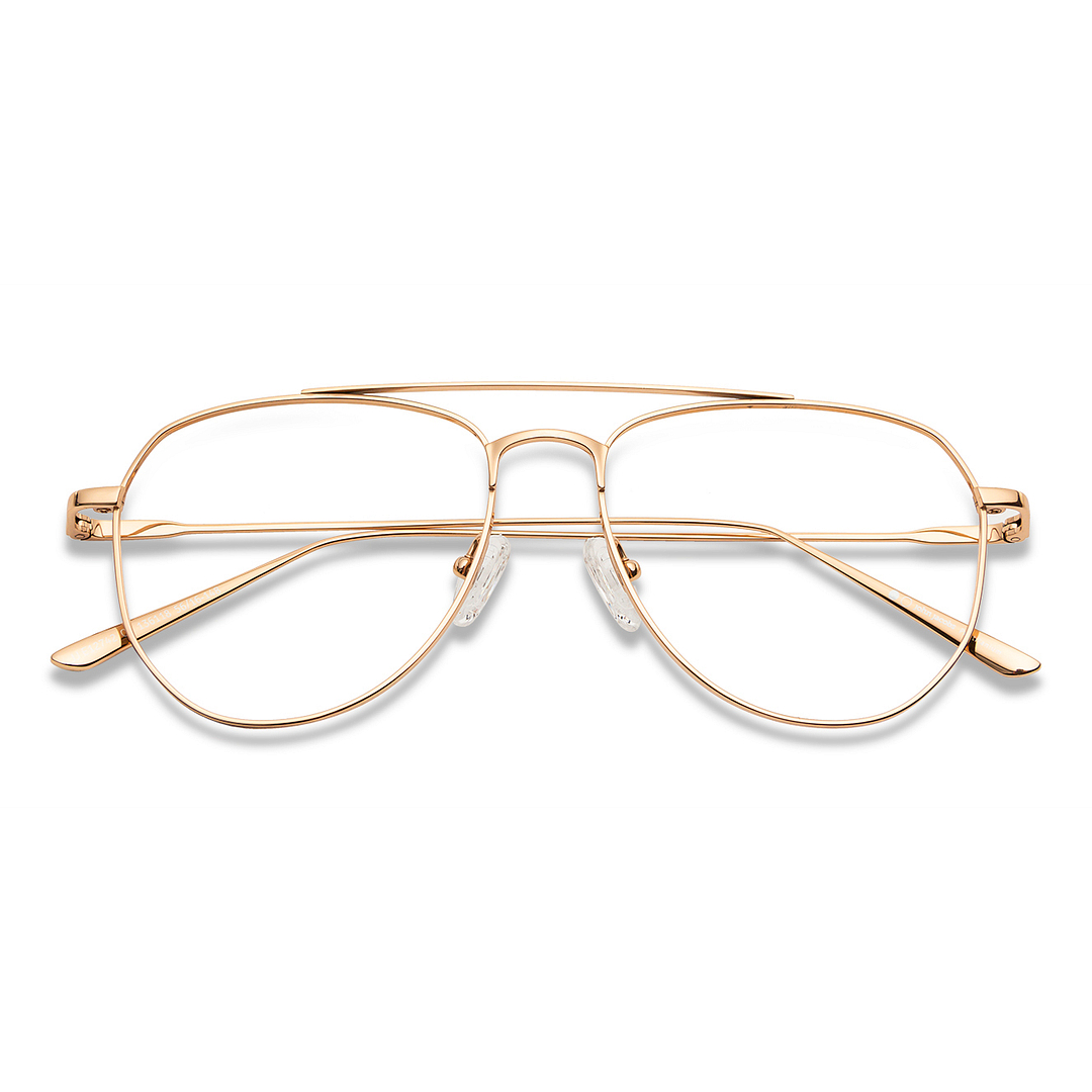 John Jacobs Online Rose Gold Full Rim Aviator left side