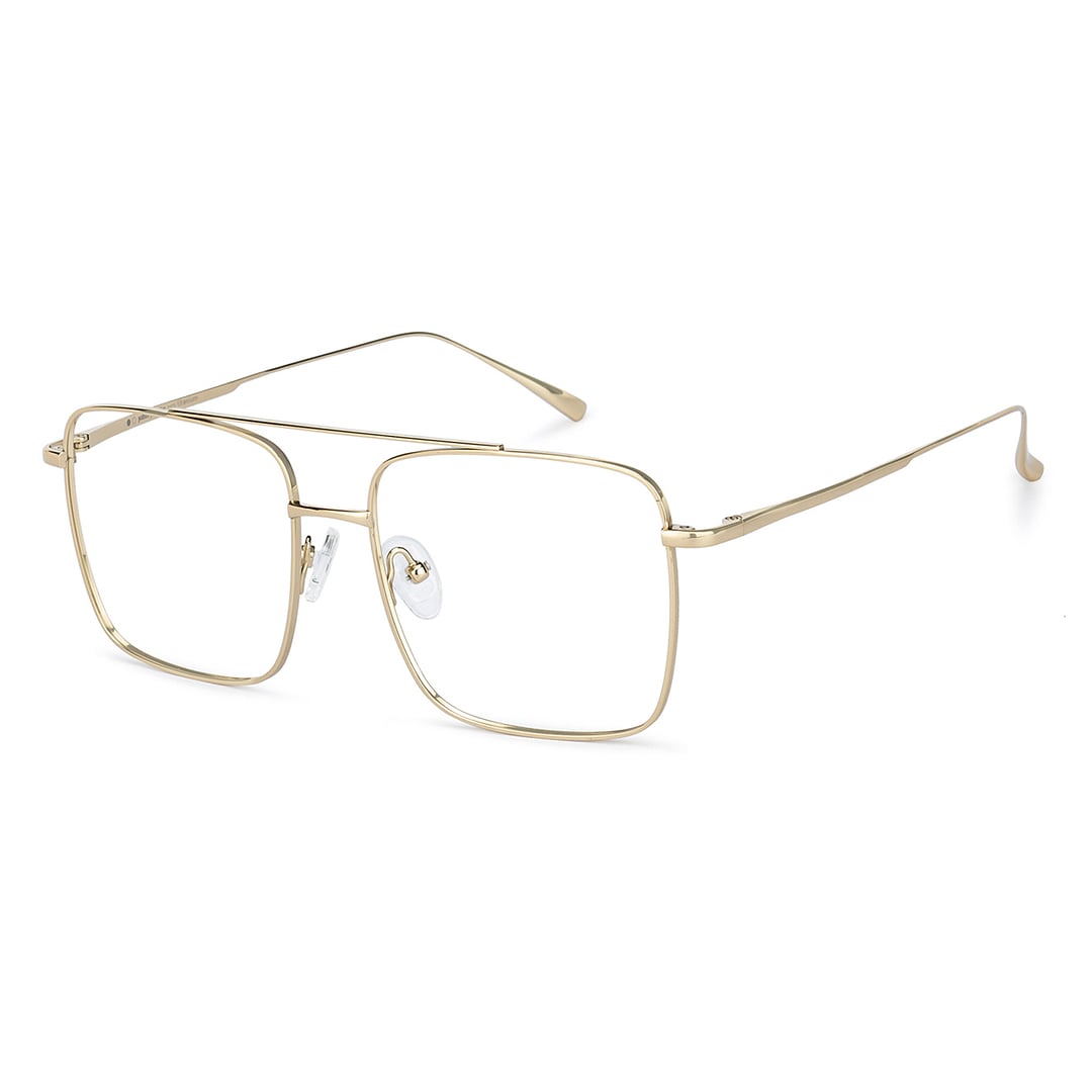 John Jacobs Gold Full Rim Square right side