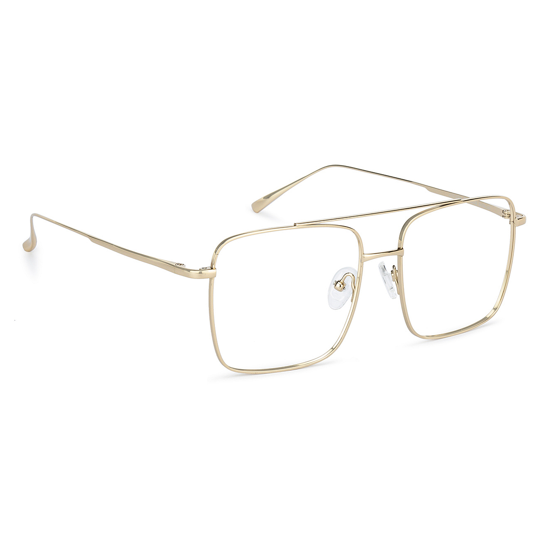 John Jacobs Gold Full Rim Square left side