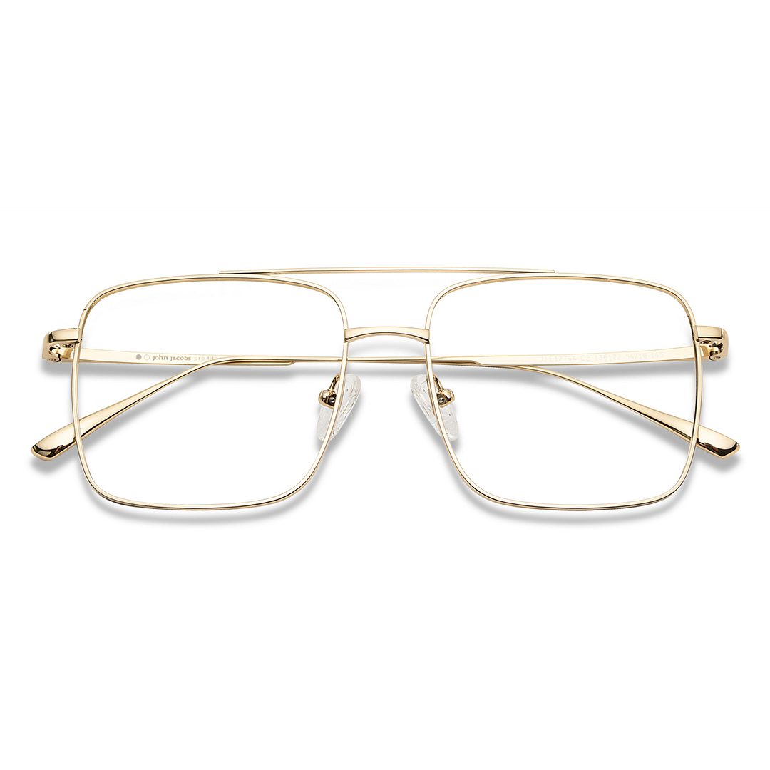 John Jacobs Gold Full Rim Square right side