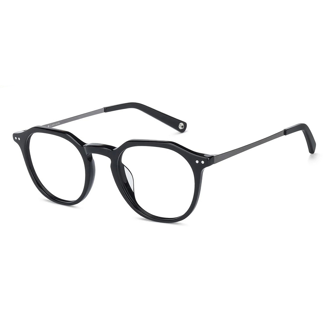 John Jacobs Online Black Full Rim Geometric left side
