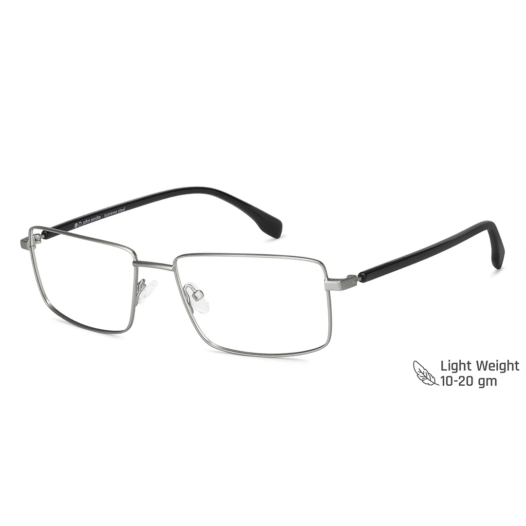 John Jacobs Gray Full Rim Rectangle right side