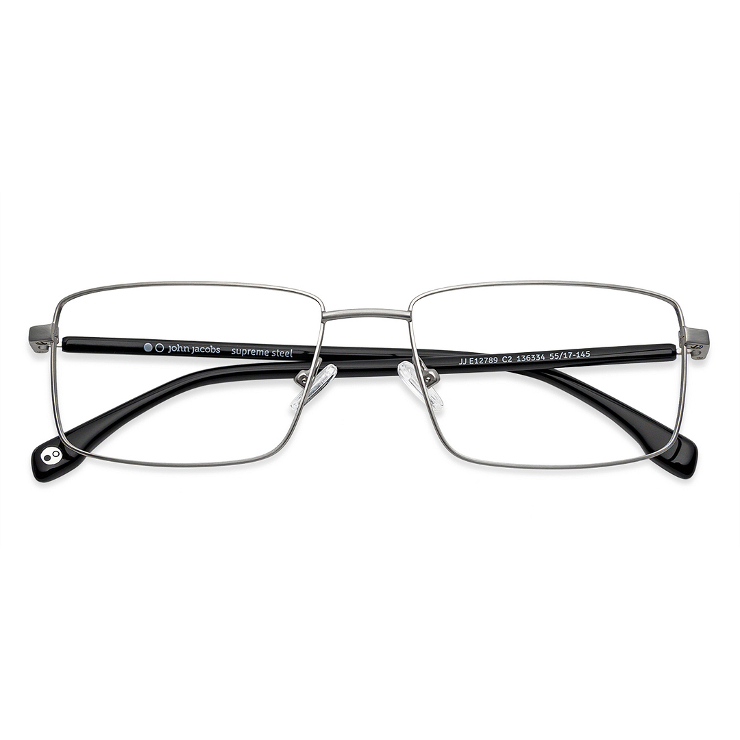 John Jacobs Gray Full Rim Rectangle right side