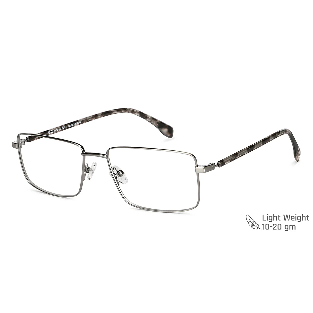 John Jacobs Gray Full Rim Rectangle left side