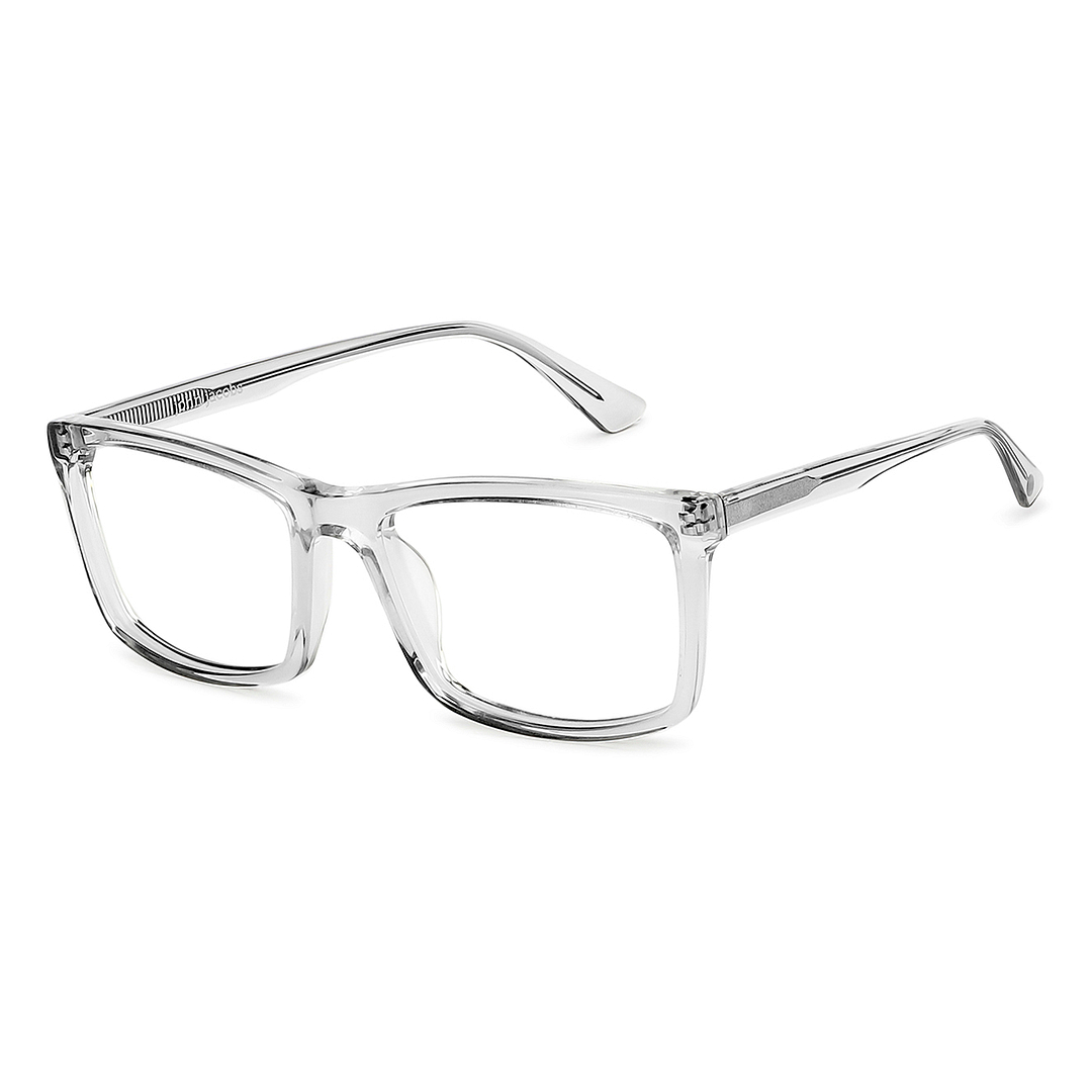John Jacobs Crystal Transparent Full Rim Square right side