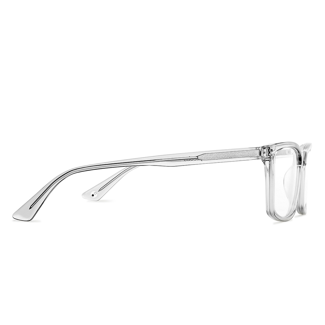 John Jacobs Crystal Transparent Full Rim Square left side
