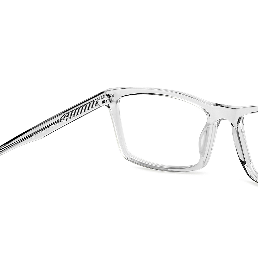 John Jacobs Crystal Transparent Full Rim Square right side