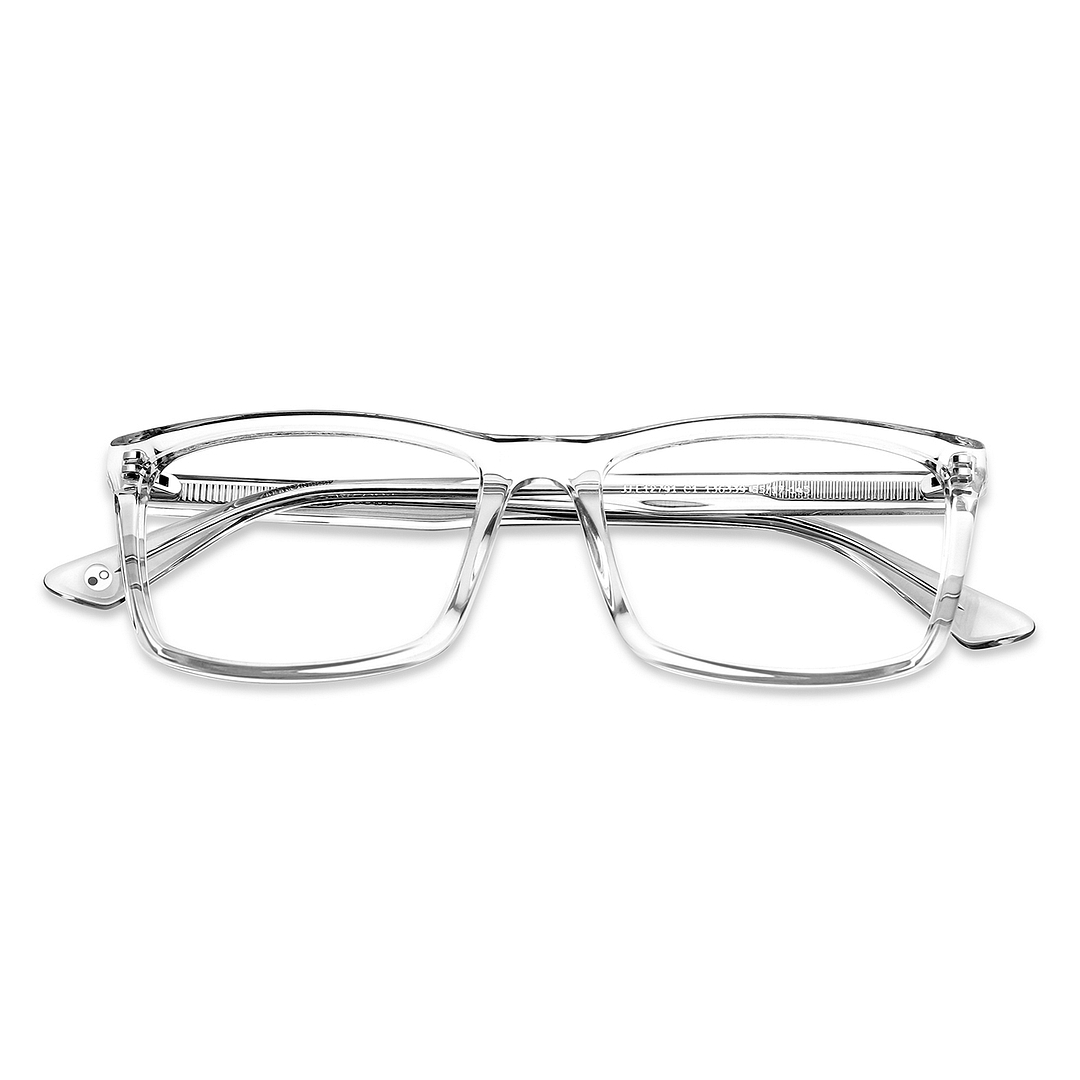 John Jacobs Crystal Transparent Full Rim Square left side