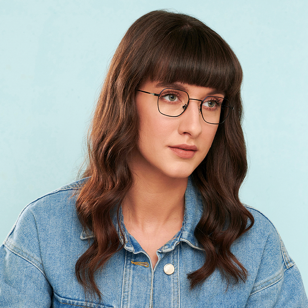 John Jacobs Online Black Full Rim Square left side