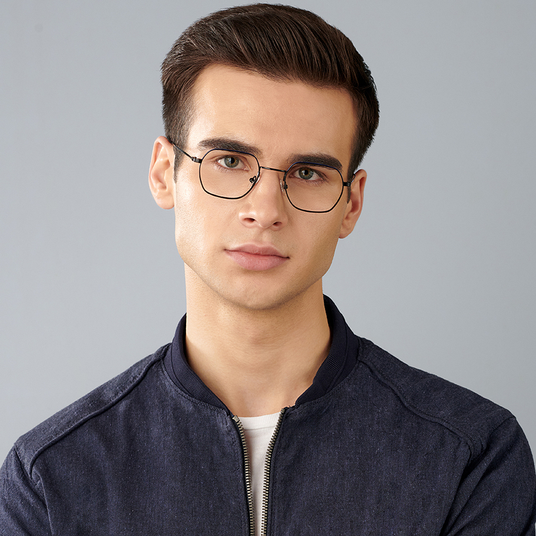 John Jacobs Online Black Full Rim Square left side