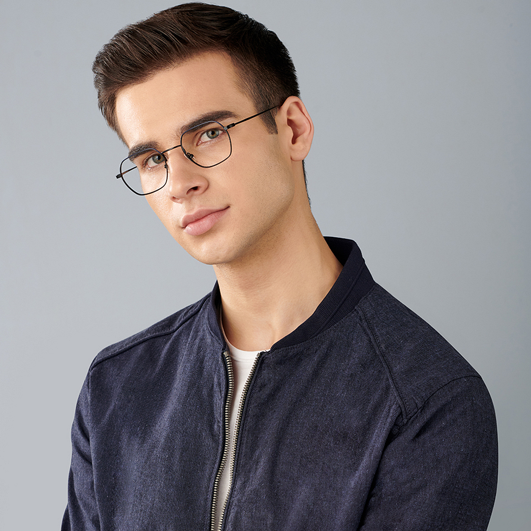 John Jacobs Online Black Full Rim Square right side