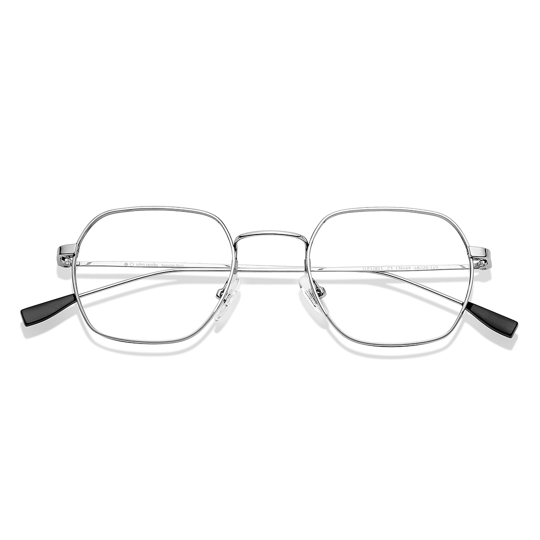 John Jacobs Online Silver Full Rim Square left side