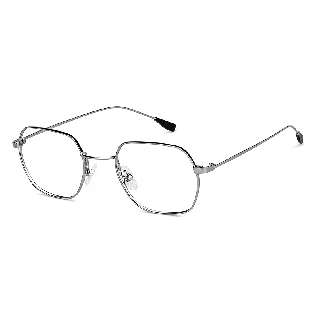 John Jacobs Online Silver Full Rim Square right side