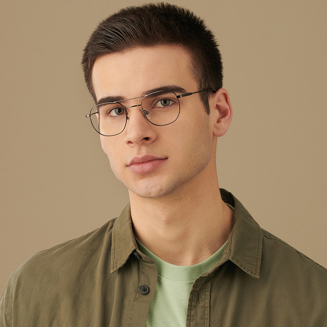 John Jacobs Online Gray Full Rim Square left side