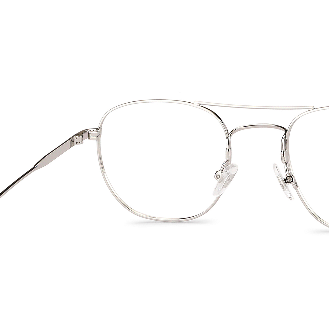 John Jacobs Online Silver Full Rim Square right side