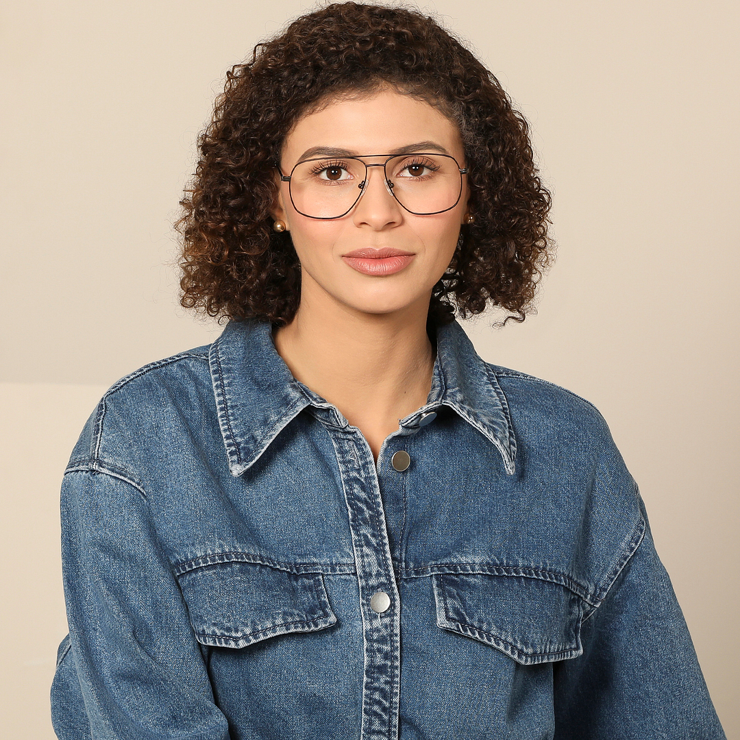 John Jacobs Light Brown Full Rim Square left side