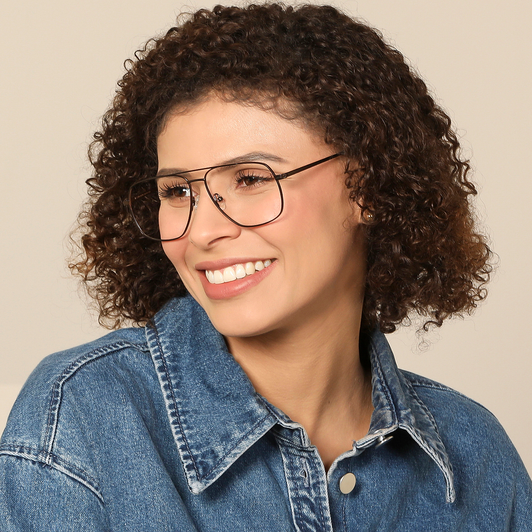 John Jacobs Light Brown Full Rim Square right side