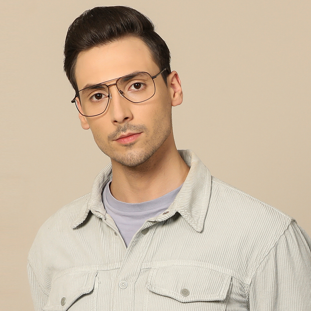 John Jacobs Light Brown Full Rim Square right side