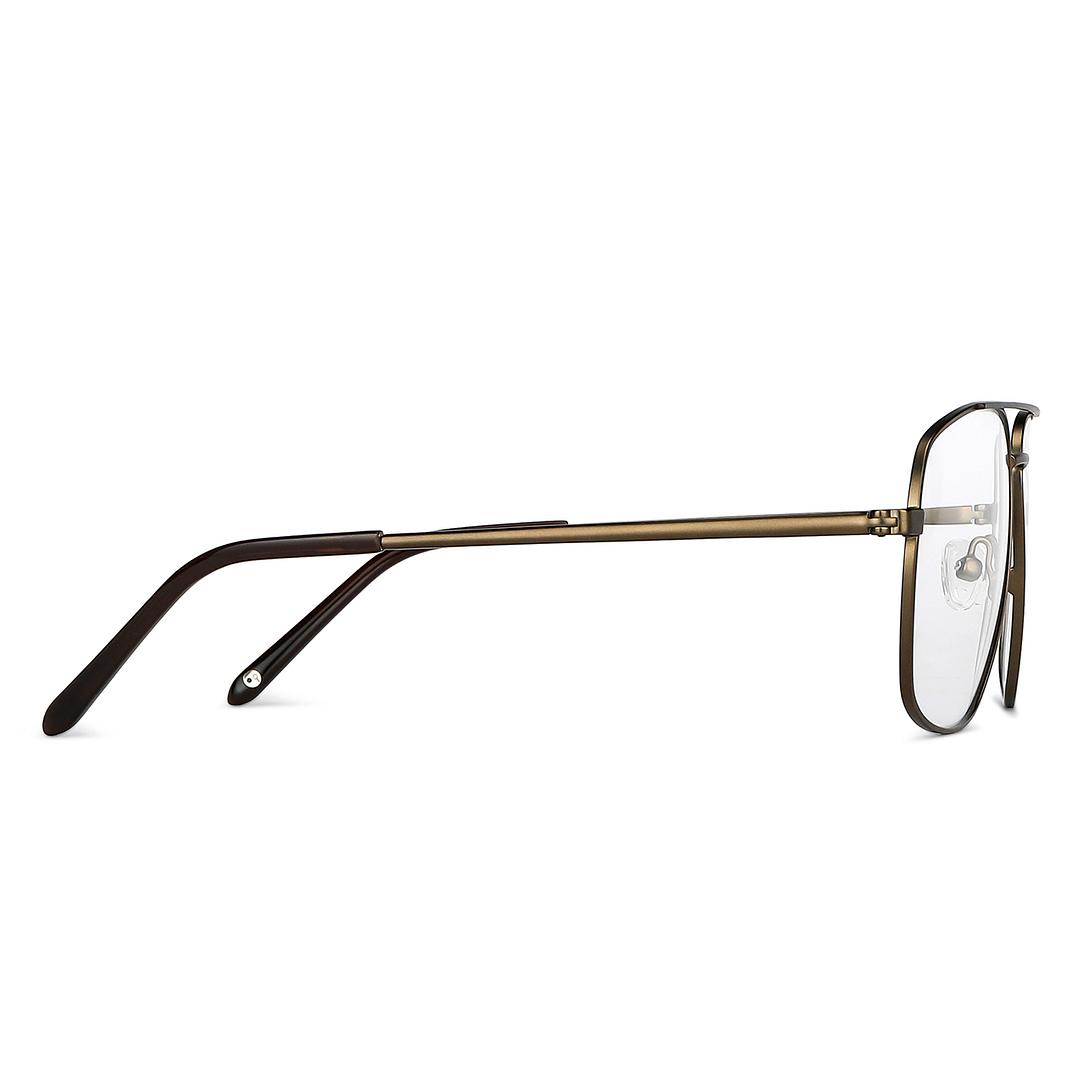 John Jacobs Light Brown Full Rim Square left side