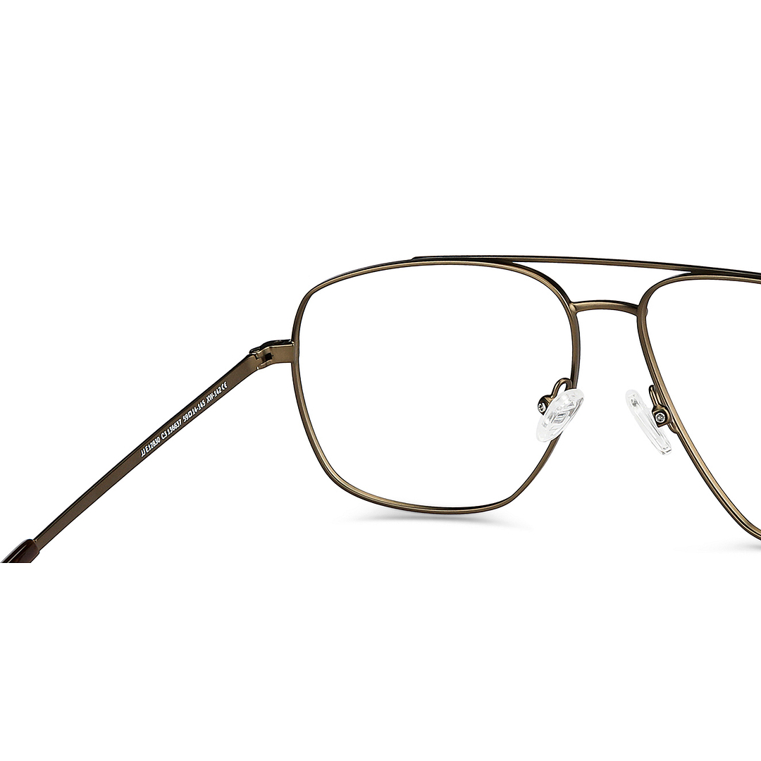 John Jacobs Light Brown Full Rim Square right side