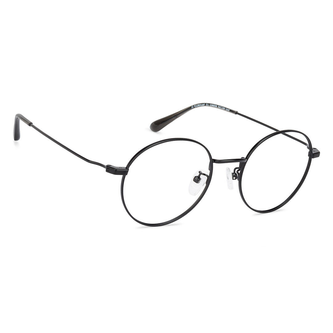 John Jacobs Black Full Rim Round left side