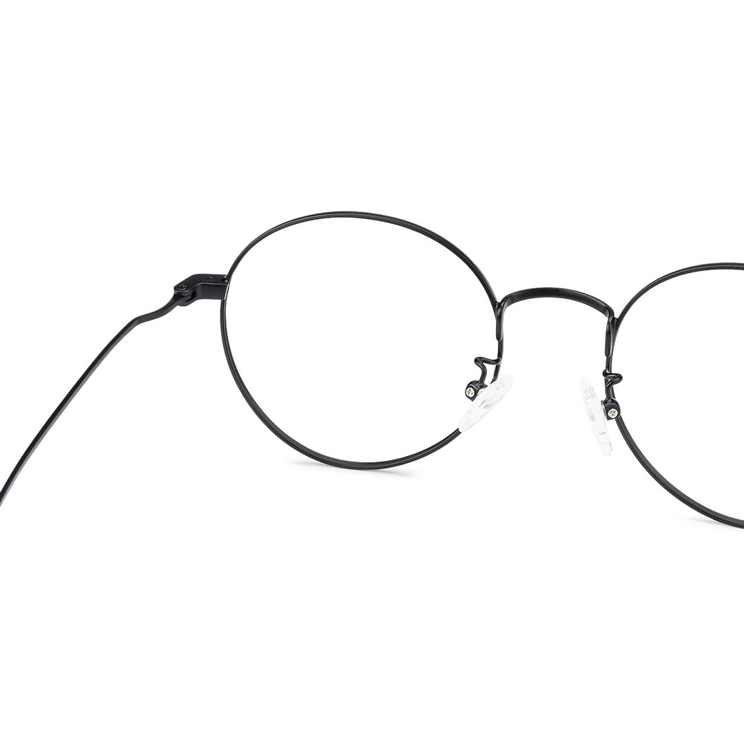 John Jacobs Black Full Rim Round left side