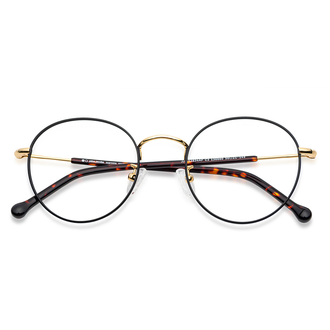 John Jacobs Online Gold Full Rim Round left side