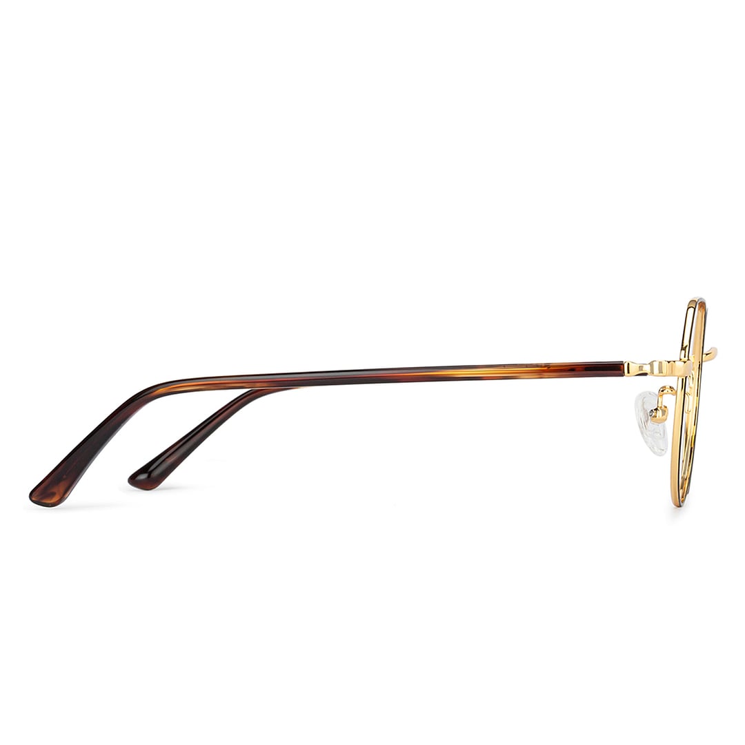 John Jacobs Online Gold Full Rim Round left side