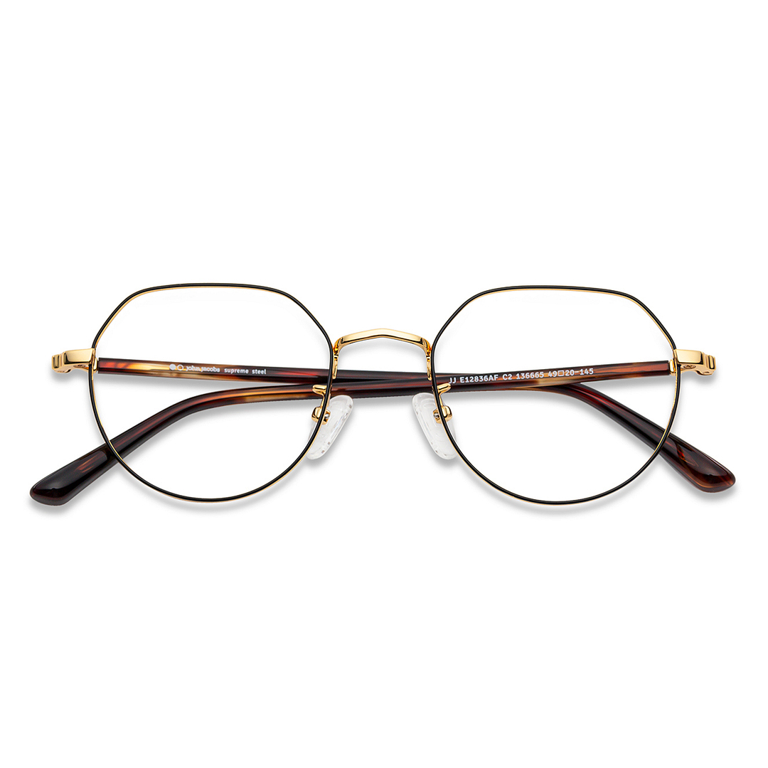 John Jacobs Online Gold Full Rim Round left side