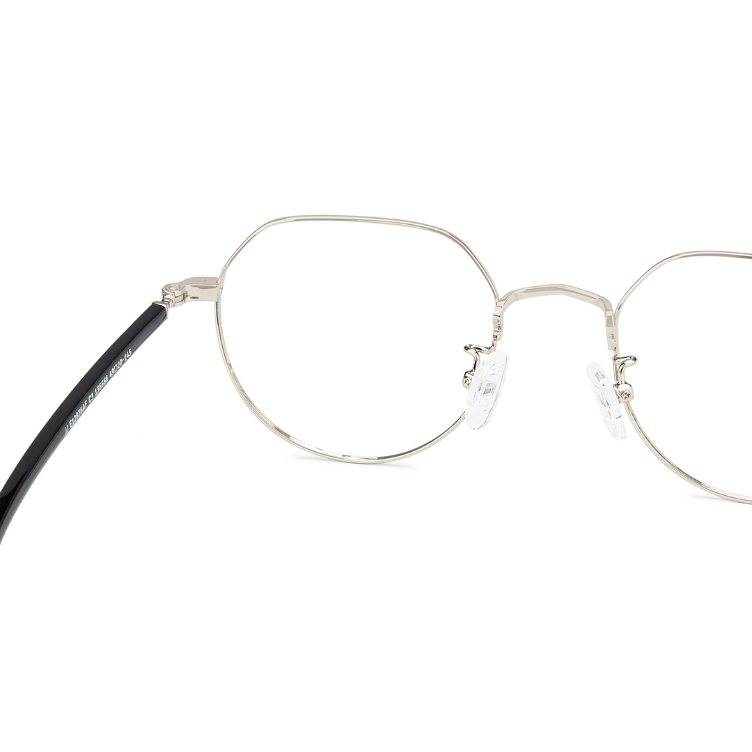John Jacobs Online Silver Full Rim Round left side