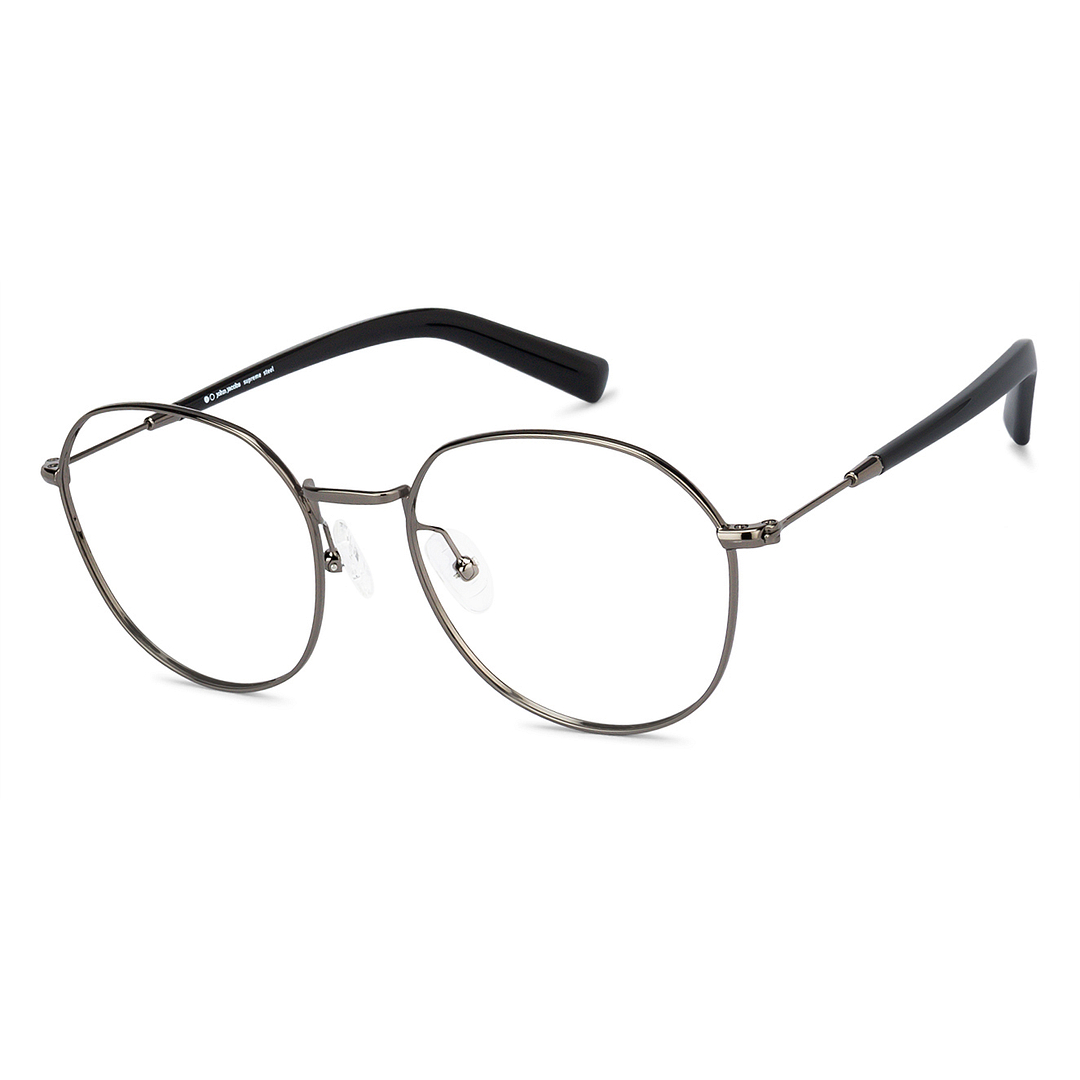 John Jacobs Online Gray Full Rim Round left side