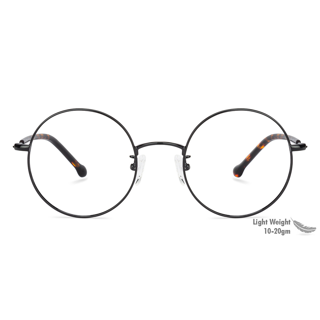 John Jacobs Black Full Rim Round right side