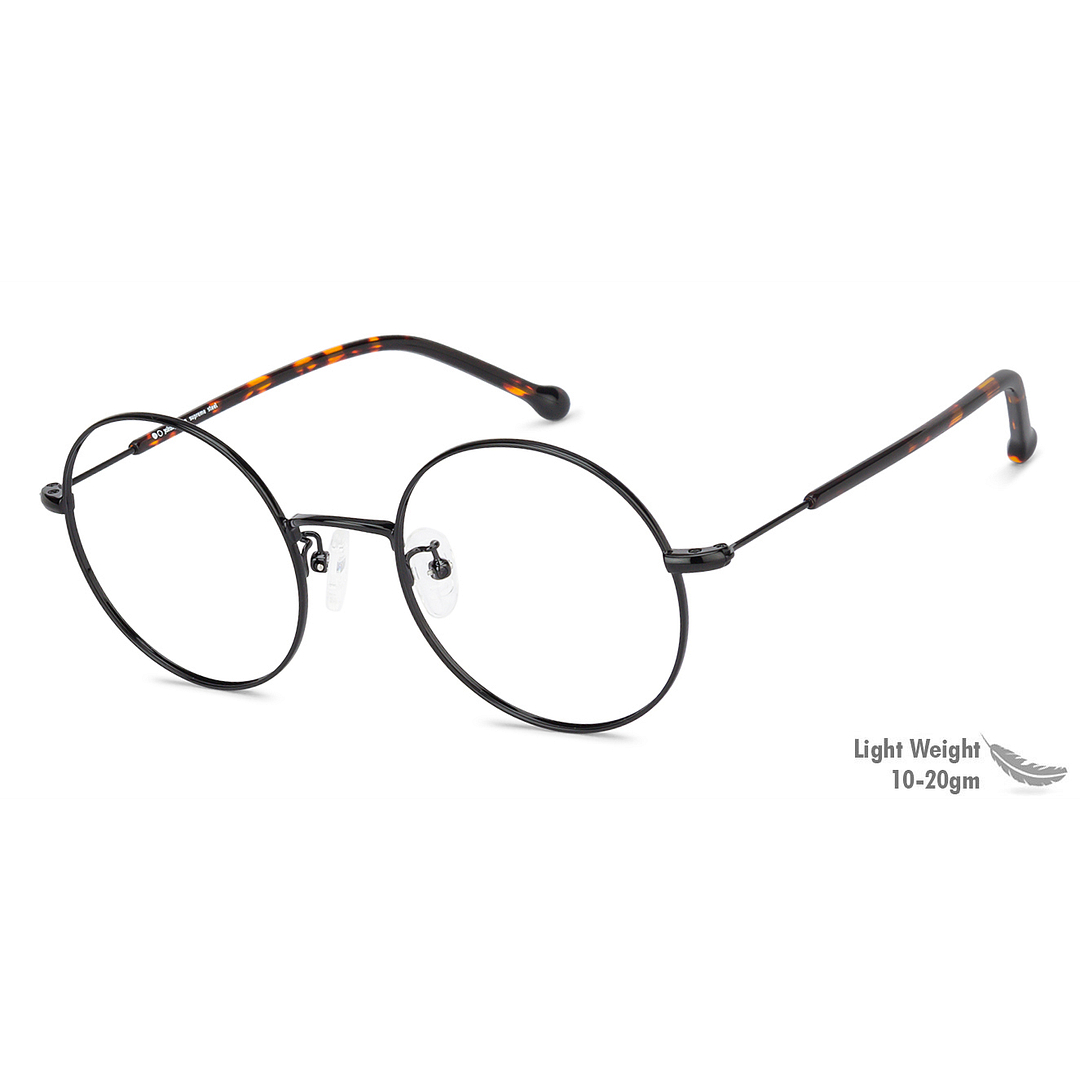 John Jacobs Black Full Rim Round left side